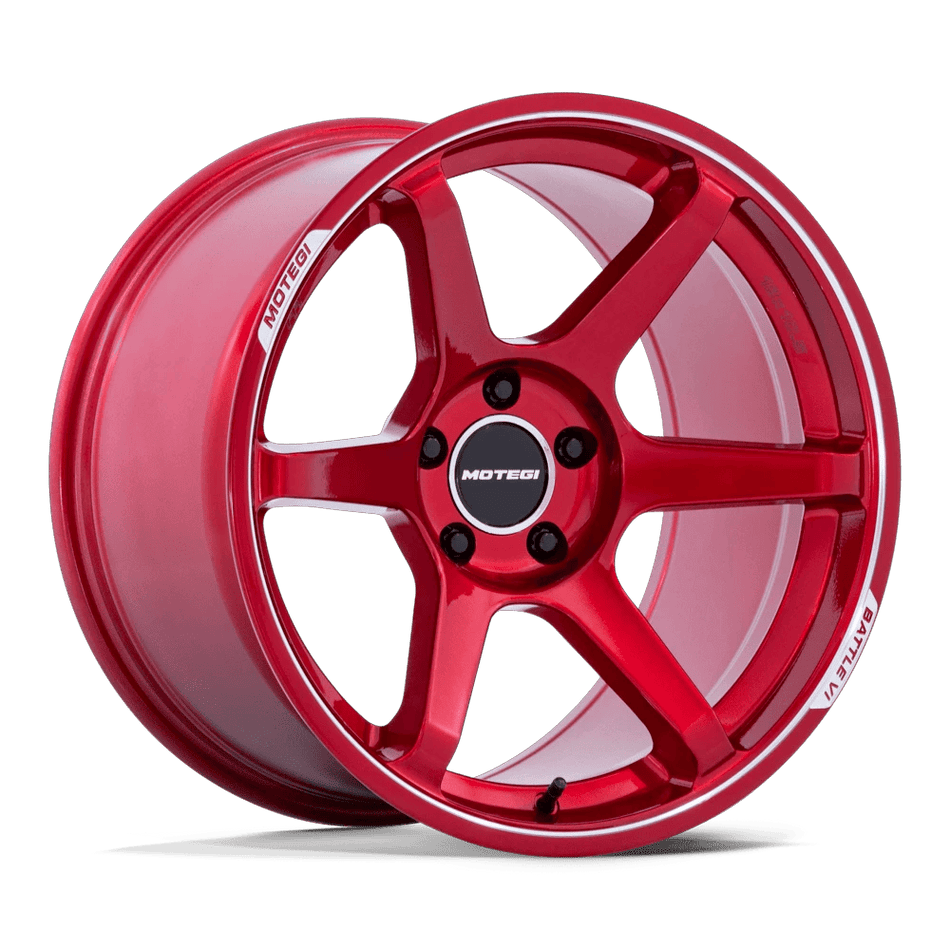 Motegi MR160 BATTLE VI 19x9.5 ET40 5x114.3 Cherry Red Metallic w/ Machined Lip