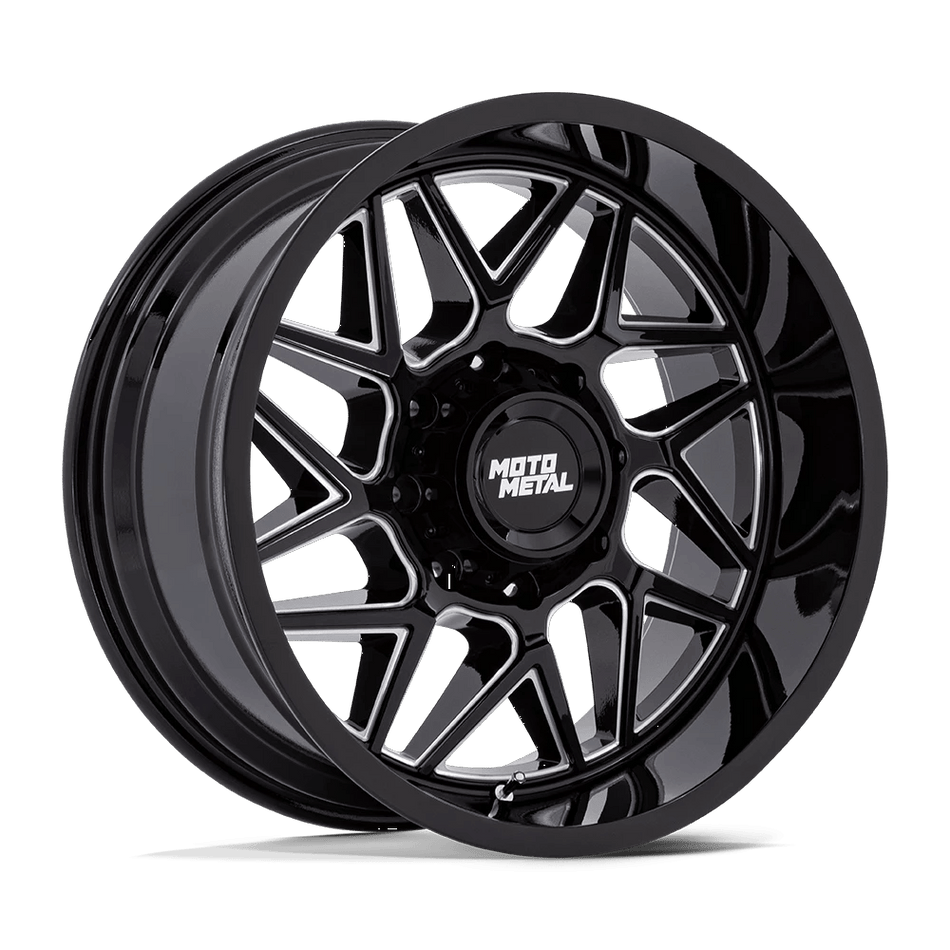 Moto Metal MO812 TURBINE 20x9 ET20 5x139.7 Gloss Black Milled