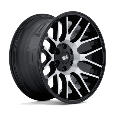 Moto Metal MO816 OVERLOOK 20x9 ET1 8x180 Gloss Black w/ Machined Face
