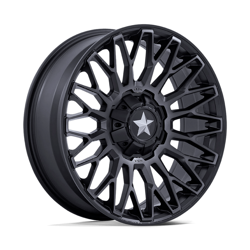 MSA Offroad Wheels M50 CLUBBER UTV 20x7 ET0 4x137/156 Matte Black Double Dark Tint