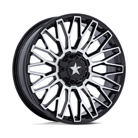 MSA Offroad Wheels M50 CLUBBER UTV 20x7 ET0 5x114.3 Gloss Black Machined