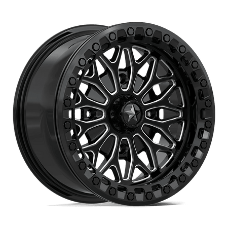 MSA Offroad Wheels MA53 BOLO UTV BEADLOCK 15x7 ET10 4x156 Gloss Black Milled