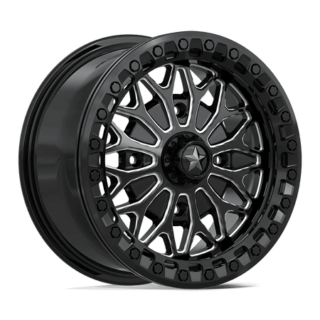 MSA Offroad Wheels MA53 BOLO UTV BEADLOCK 15x7 ET38 4x137 Gloss Black Milled