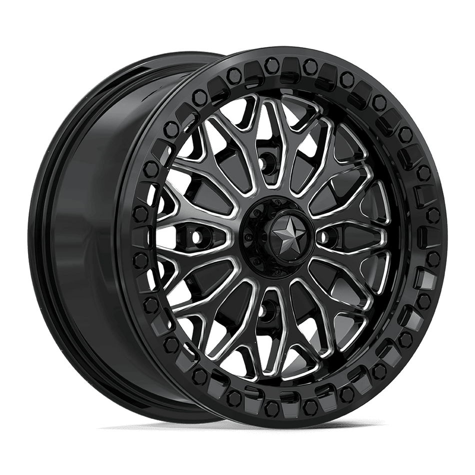 MSA Offroad Wheels MA53 BOLO UTV BEADLOCK 15x7 ET38 4x137 Gloss Black Milled