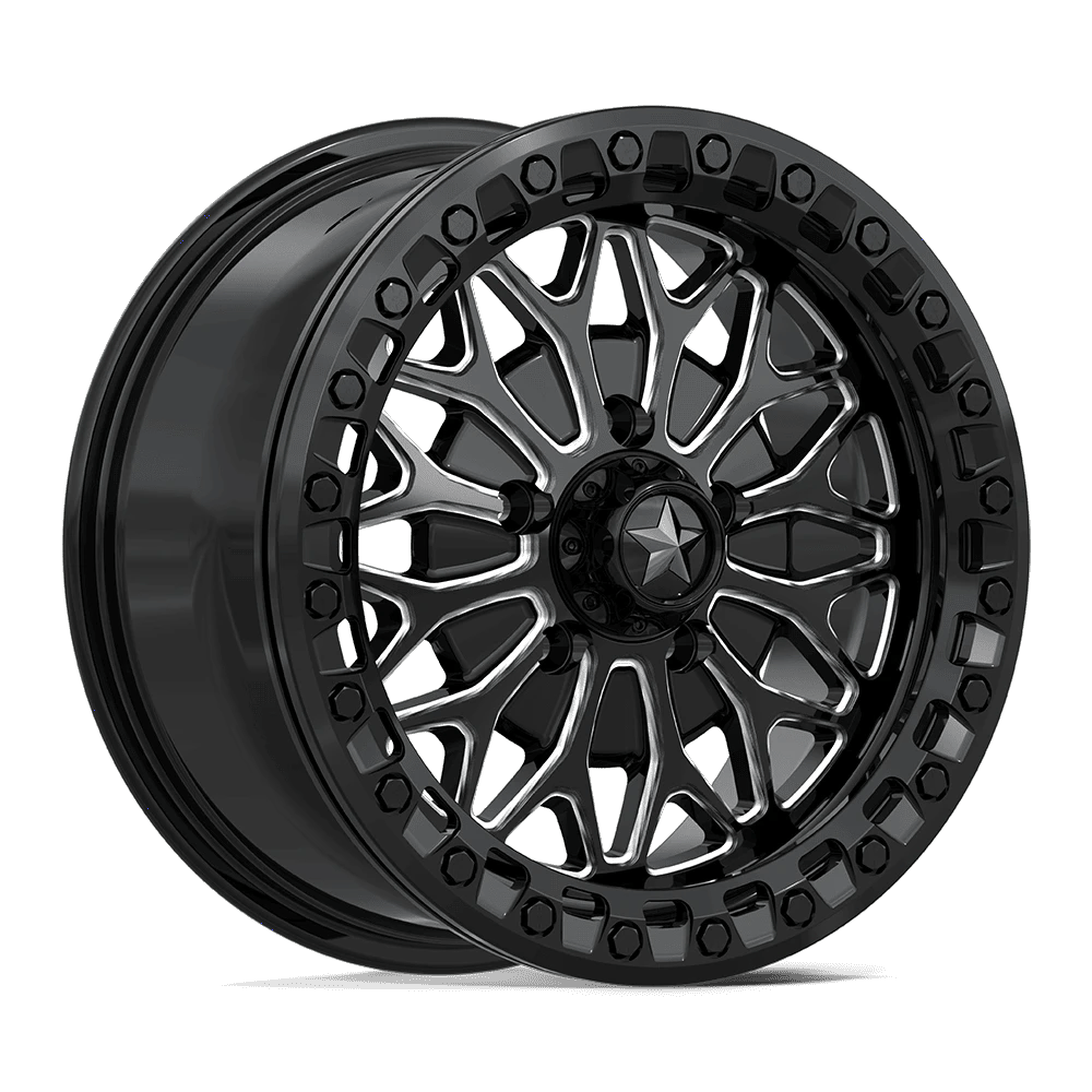 MSA Offroad Wheels MA53 BOLO UTV BEADLOCK 15x7 ET38 5x114.3 Gloss Black Milled