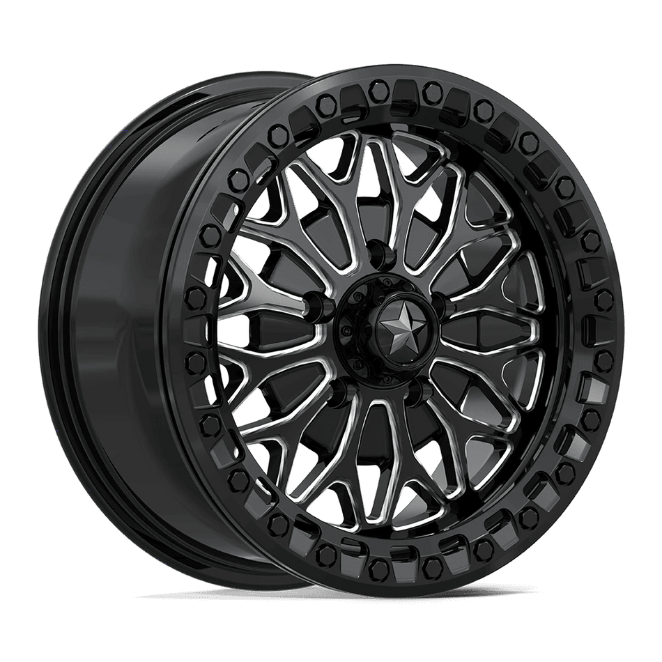 MSA Offroad Wheels MA53 BOLO UTV BEADLOCK 15x7 ET38 5x114.3 Gloss Black Milled