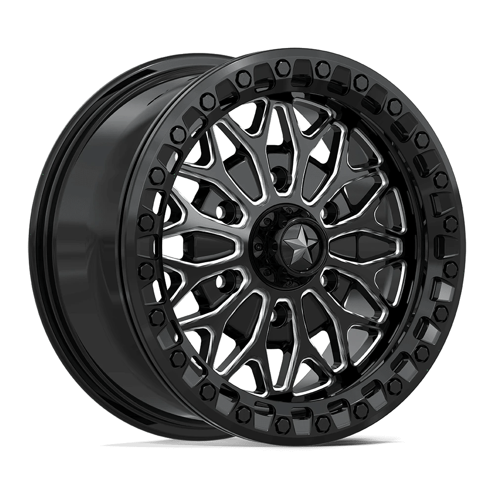 MSA Offroad Wheels MA53 BOLO UTV BEADLOCK 15x7 ET38 6x139.7 Gloss Black Milled