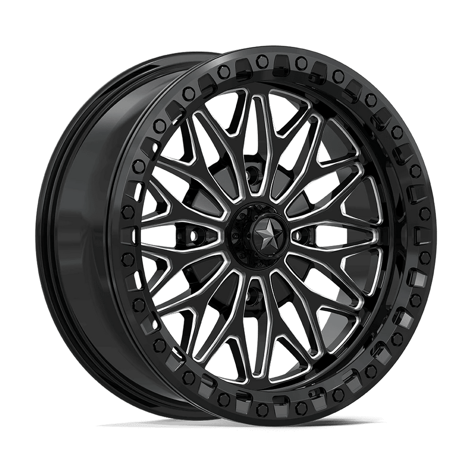 MSA Offroad Wheels MA53 BOLO UTV BEADLOCK 18x7 ET10 4x137 Gloss Black Milled
