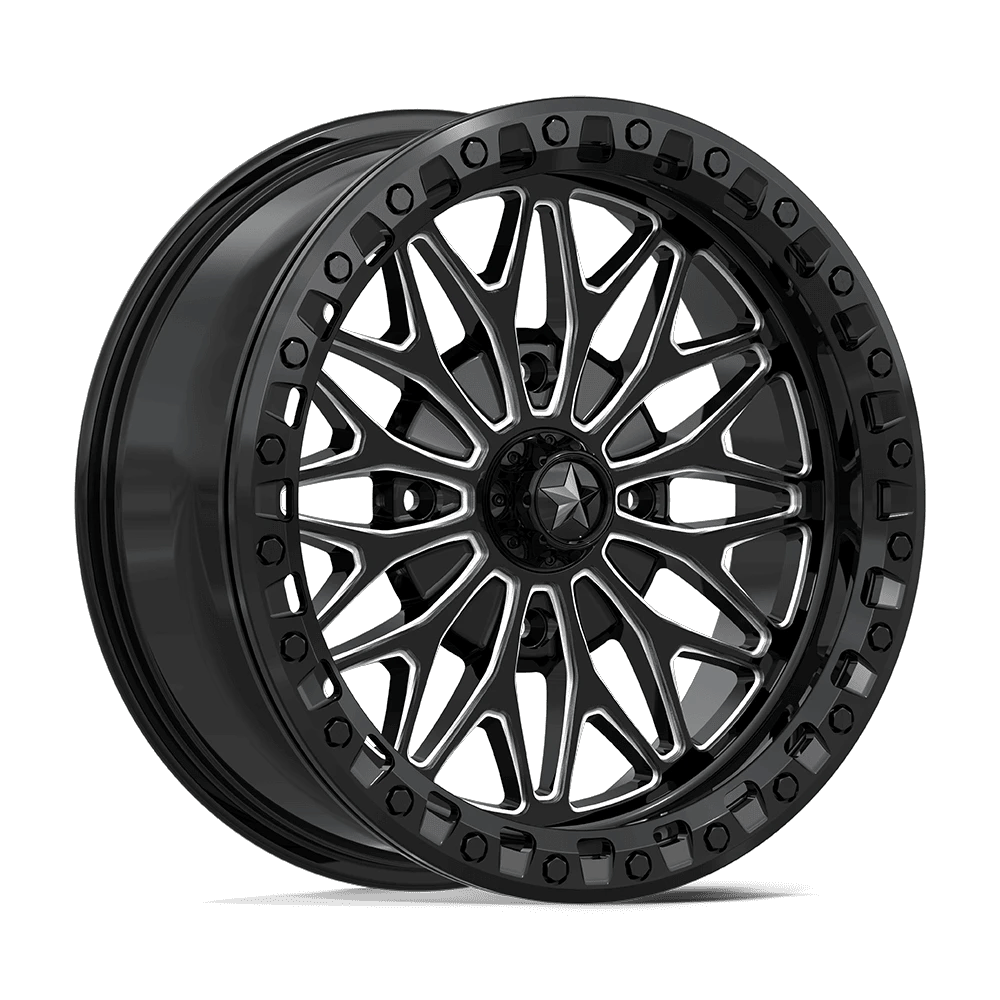 MSA Offroad Wheels MA53 BOLO UTV BEADLOCK 18x7 ET10 4x156 Gloss Black Milled