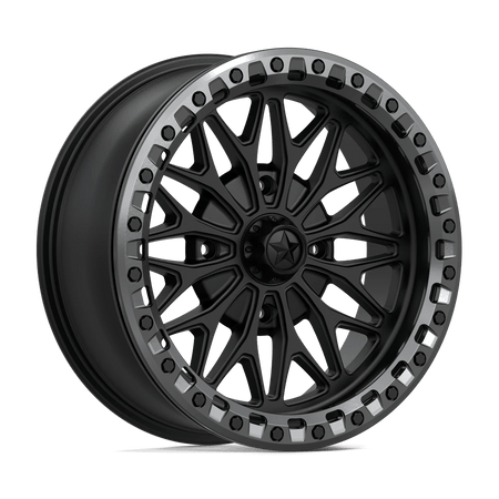 MSA Offroad Wheels MA53 BOLO UTV BEADLOCK 18x7 ET10 4x137 Matte Black w/ Gloss Gunmetal Ring
