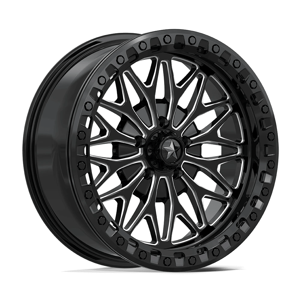 MSA Offroad Wheels MA53 BOLO UTV BEADLOCK 18x7 ET10 5x114.3 Gloss Black Milled