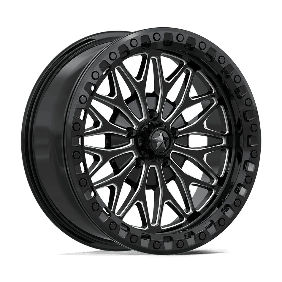 MSA Offroad Wheels MA53 BOLO UTV BEADLOCK 18x7 ET10 5x114.3 Gloss Black Milled