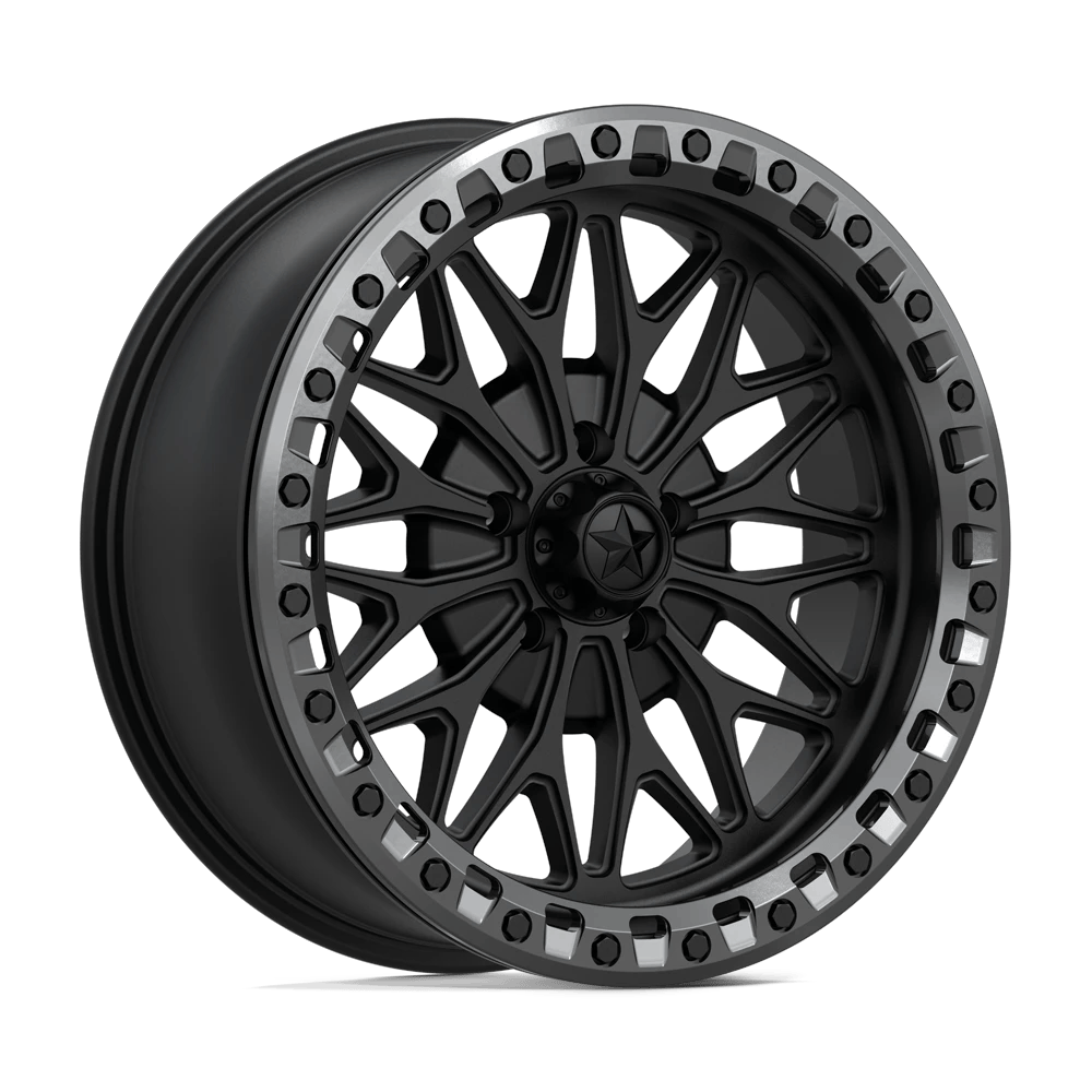 MSA Offroad Wheels MA53 BOLO UTV BEADLOCK 18x7 ET10 5x114.3 Matte Black w/ Gloss Gunmetal Ring