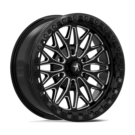MSA Offroad Wheels MA53 BOLO UTV BEADLOCK 18x7 ET10 6x139.7 Gloss Black Milled