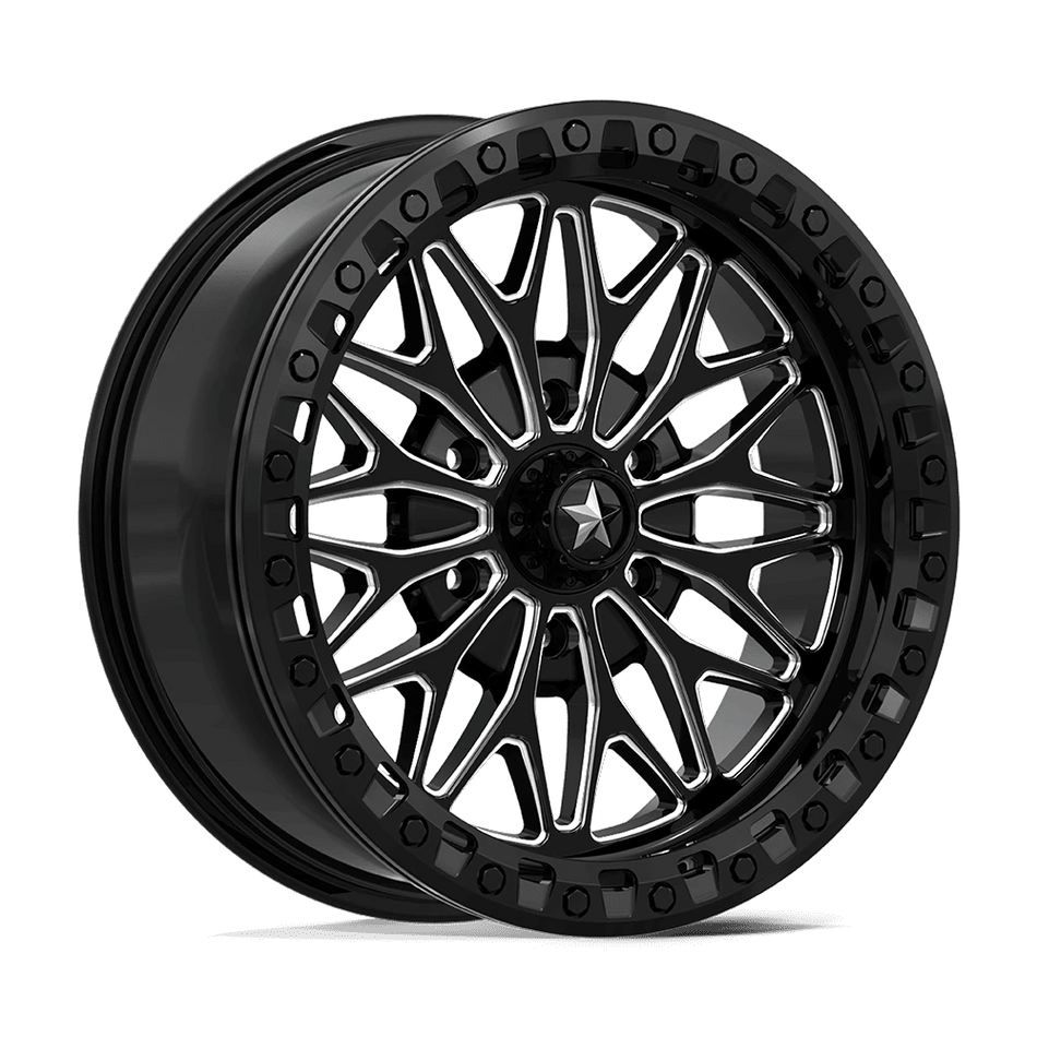 MSA Offroad Wheels MA53 BOLO UTV BEADLOCK 18x7 ET10 6x139.7 Gloss Black Milled