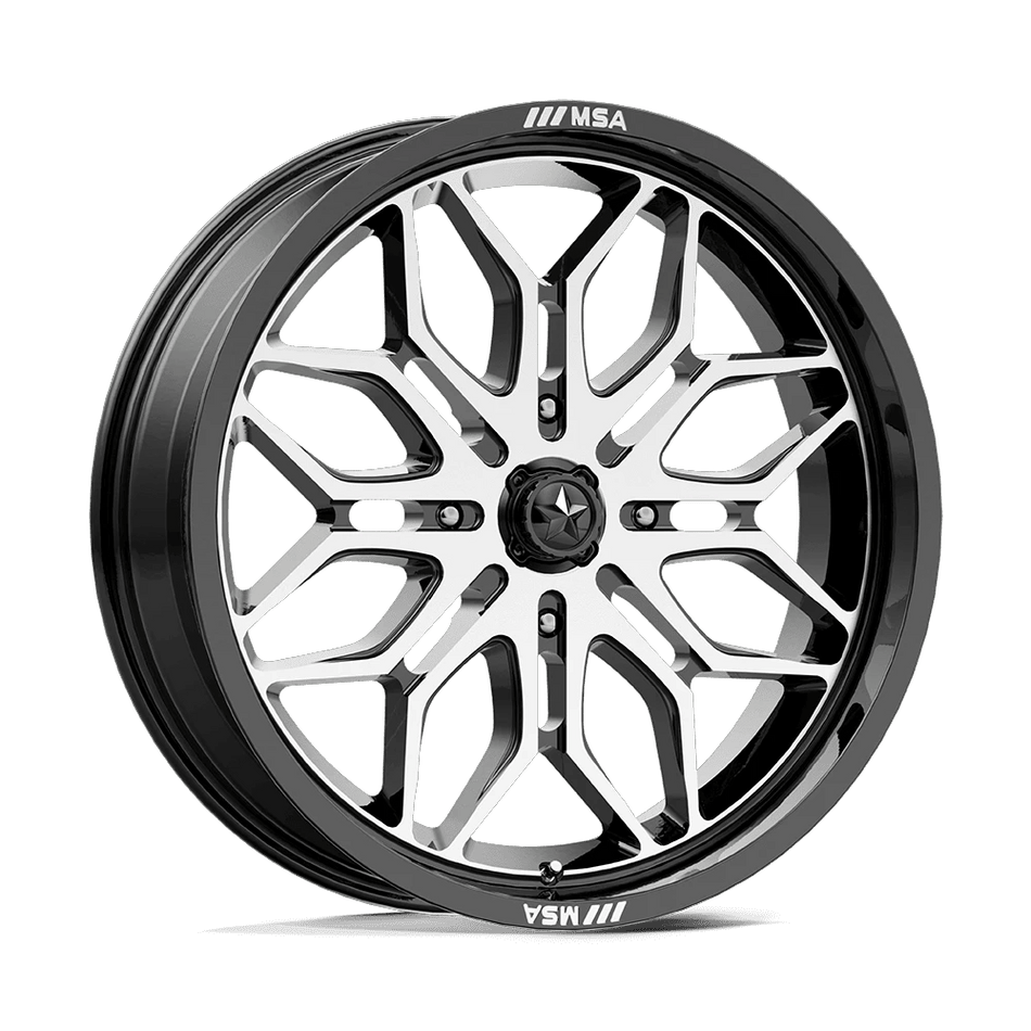 MSA Offroad Wheels M47 SNIPER UTV 18x7 ET10 4x137 Gloss Black Machined