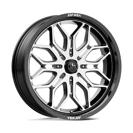 MSA Offroad Wheels M47 SNIPER UTV 20x7 ET10 4x156 Gloss Black Machined