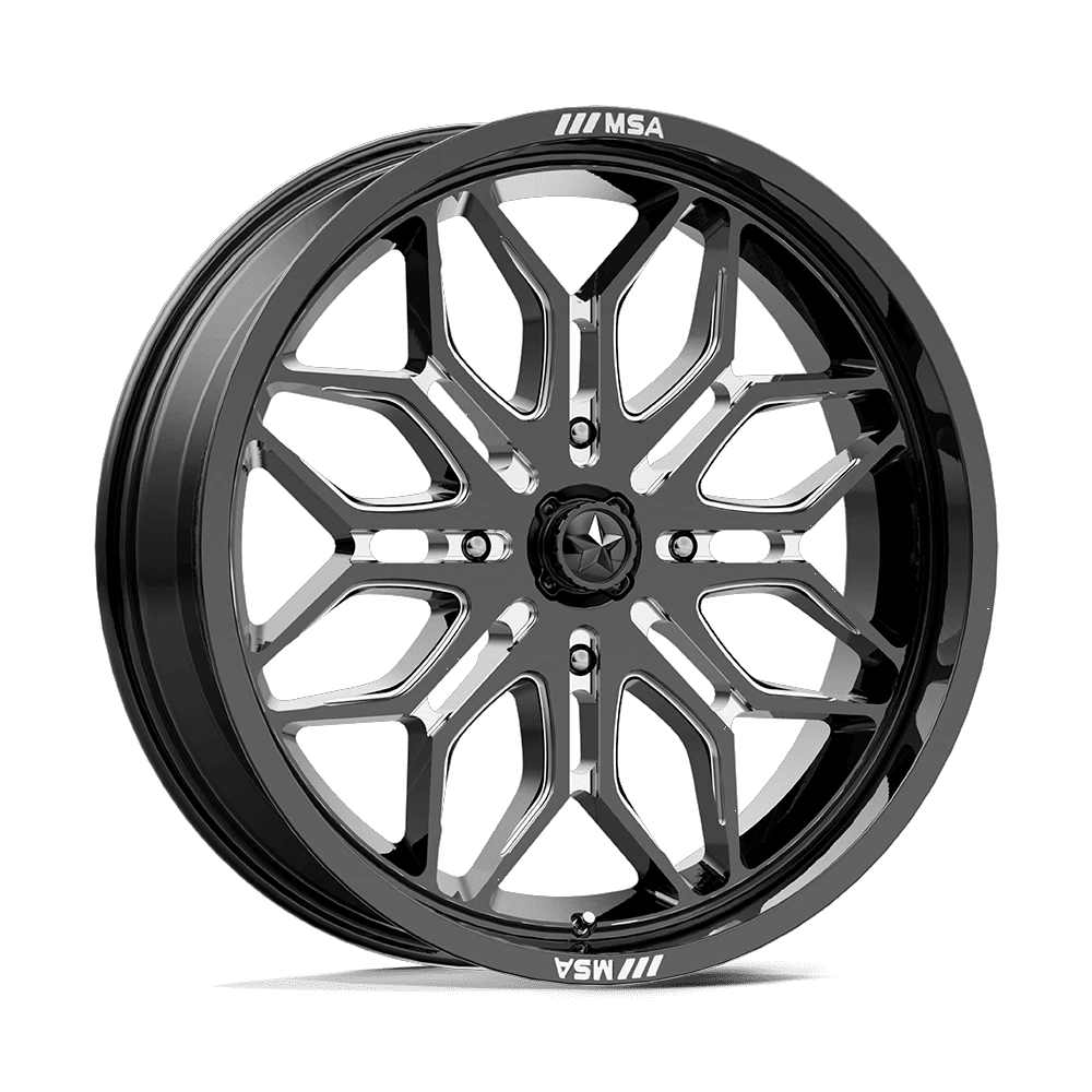 MSA Offroad Wheels M47 SNIPER UTV 24x7 ET10 4x137 Gloss Black Milled