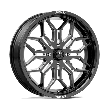 MSA Offroad Wheels M47 SNIPER UTV 20x7 ET10 4x156 Gloss Black Milled