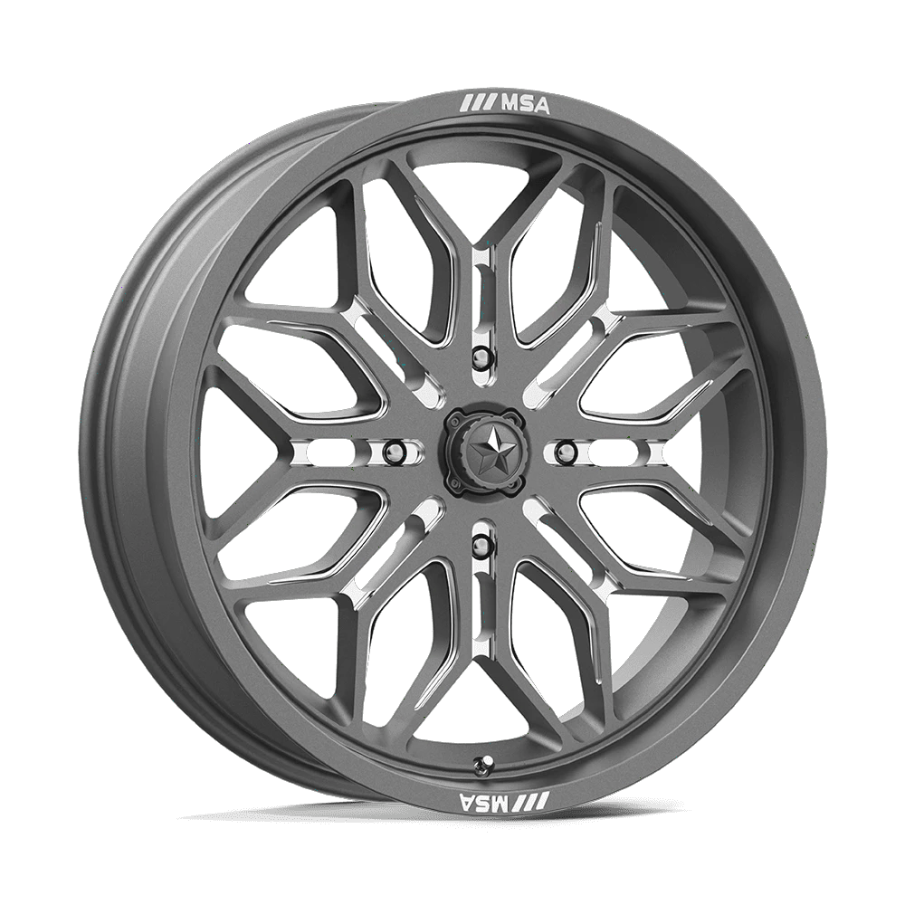 MSA Offroad Wheels M47 SNIPER UTV 18x7 ET10 4x156 Gunmetal Milled