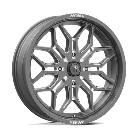 MSA Offroad Wheels M47 SNIPER UTV 20x7 ET10 4x137 Gunmetal Milled