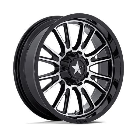 MSA Offroad Wheels M51 THUNDERLIPS UTV 20x7 ET0 5x114.3 Gloss Black Machined