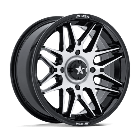 MSA Offroad Wheels M52 RADAR UTV 14x7 ET10 5x114.3 Gloss Black Machined