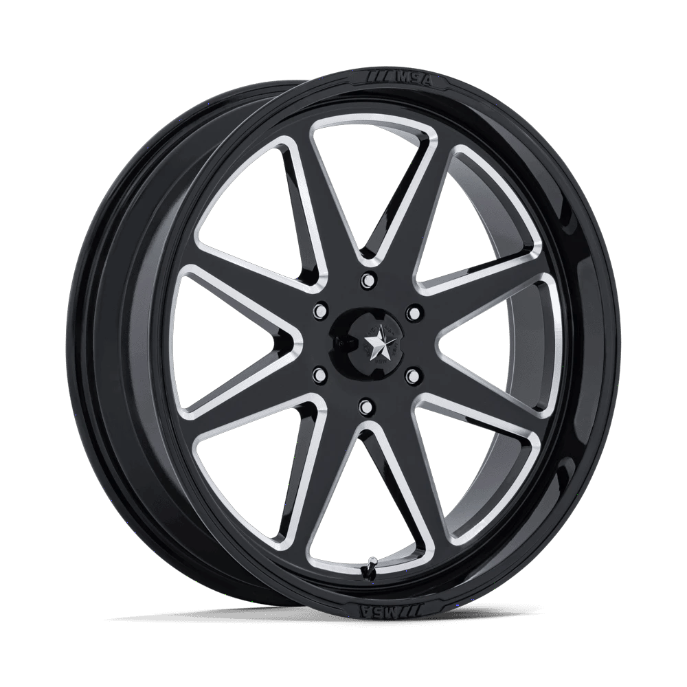 MSA Offroad Wheels M54 SPARK UTV 24x7 ET0 6x139.7 Gloss Black Milled
