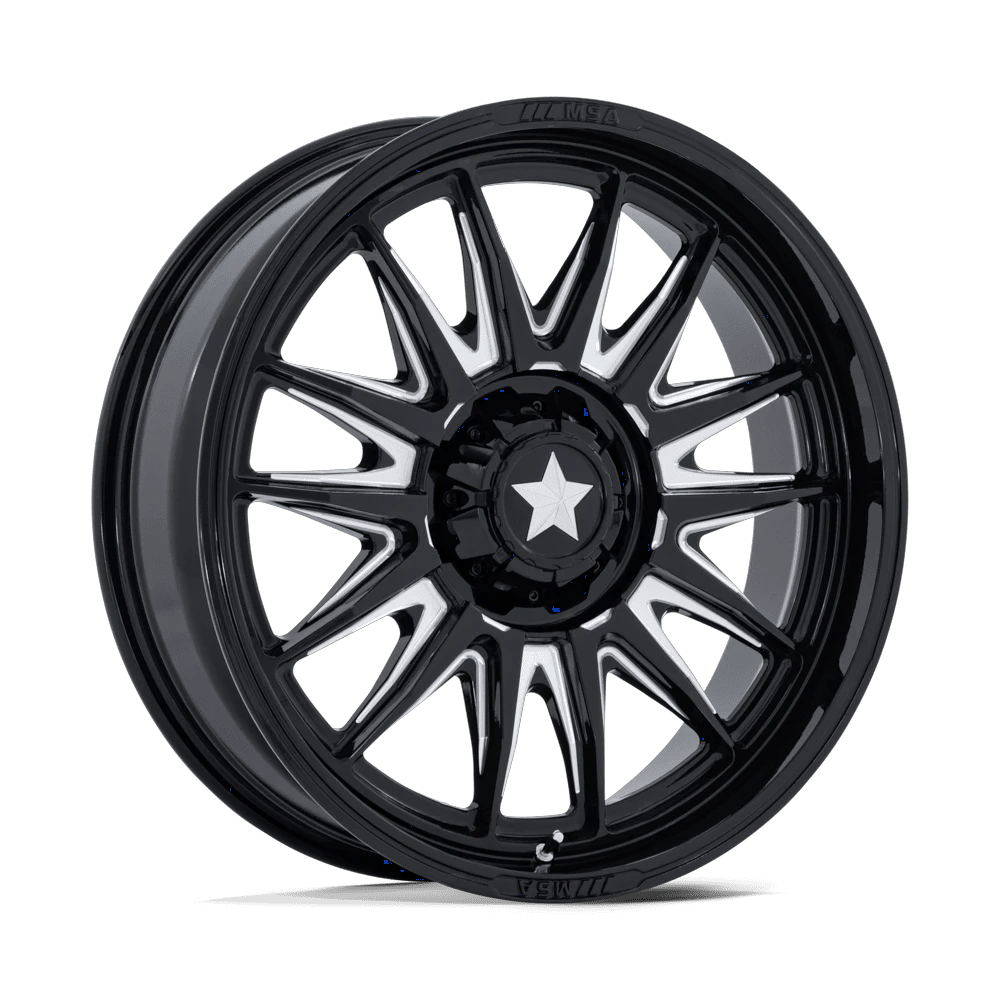 MSA Offroad Wheels M55 COMMANDER UTV 22x7 ET0 4x137/156 Gloss Black Milled