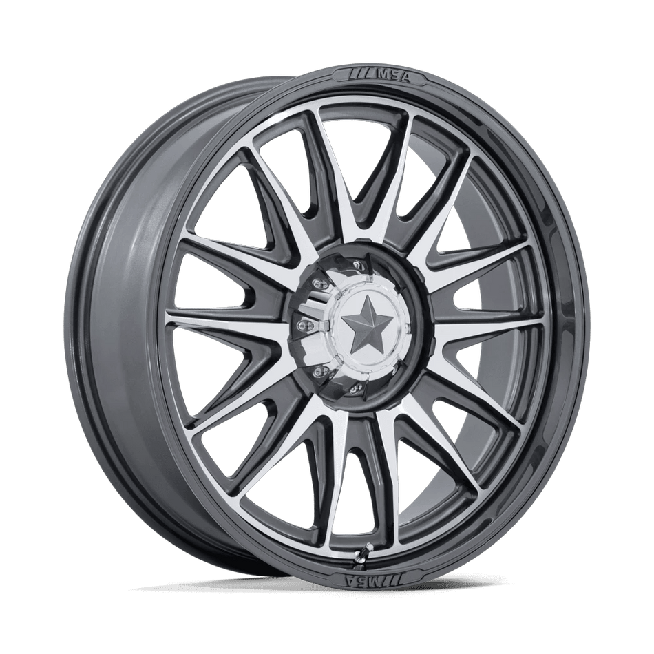 MSA Offroad Wheels M55 COMMANDER UTV 18x7 ET10 6x139.7 Platinum w/ Machined Face