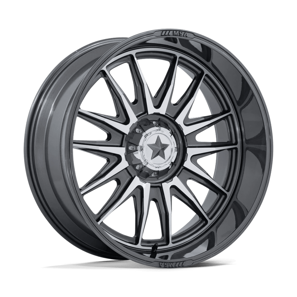 MSA Offroad Wheels M55 COMMANDER UTV 24x10 ET-25 4x137/156 Platinum w/ Machined Face