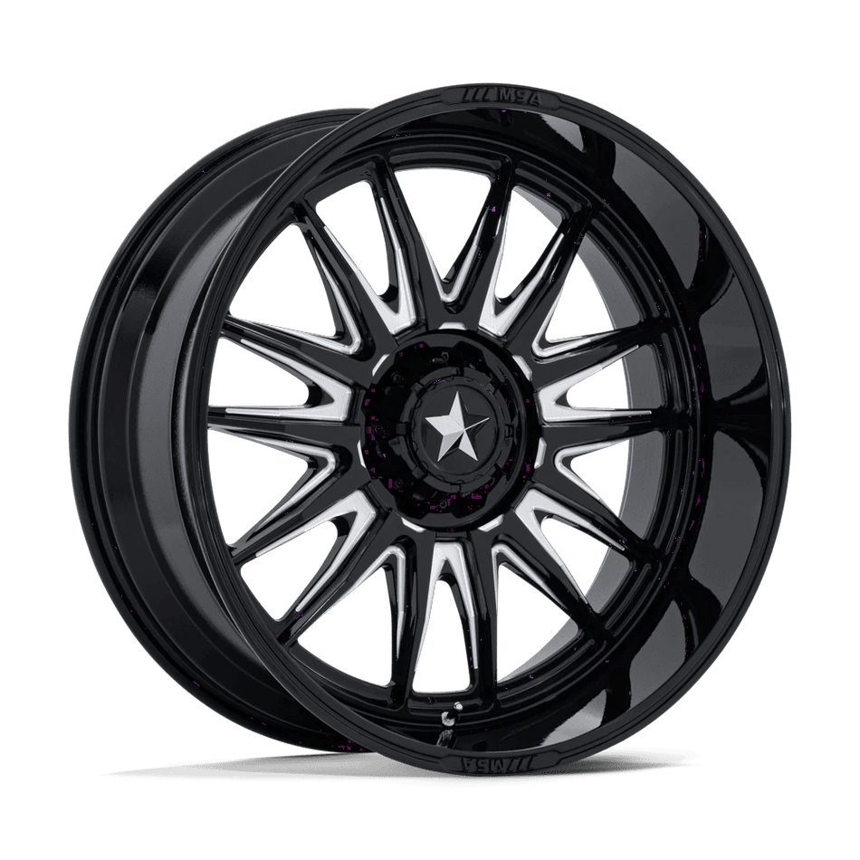 MSA Offroad Wheels M55 COMMANDER UTV 24x10 ET-25 5x114.3 Gloss Black Milled