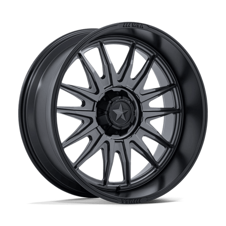 MSA Offroad Wheels M55 COMMANDER UTV 24x10 ET-25 6x139.7 Matte Gunmetal w/ Matte Black Lip