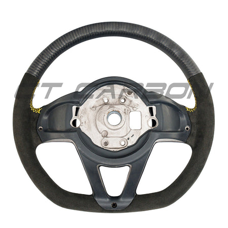 MCLAREN CARBON FIBRE & ALCANTARA CUSTOM STEERING WHEEL-Custom Steering Wheels-CT CARBON-CT Carbon - High-quality carbon fiber and gloss black aerodynamic parts for premium sports and luxury vehicles.