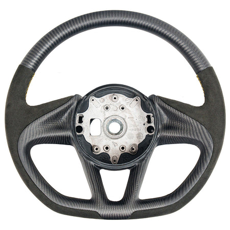MCLAREN CARBON FIBRE & ALCANTARA CUSTOM STEERING WHEEL-Custom Steering Wheels-CT CARBON-CT Carbon - High-quality carbon fiber and gloss black aerodynamic parts for premium sports and luxury vehicles.