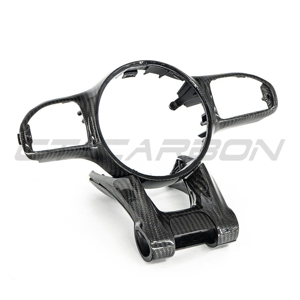 MERCEDES AMG 2016+ CARBON FIBRE STEERING WHEEL TRIM-Accessories-CT CARBON-CT Carbon - High-quality carbon fiber and gloss black aerodynamic parts for premium sports and luxury vehicles.