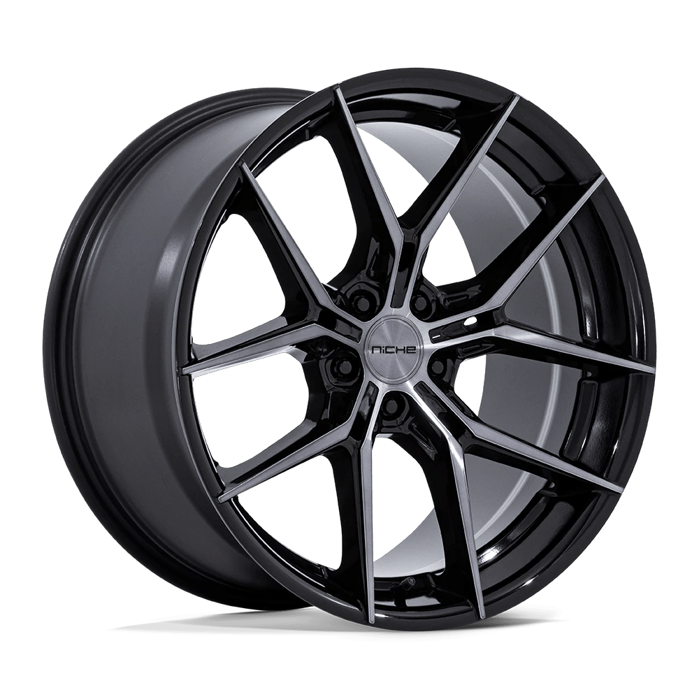Niche 1PC NC279 PRODIGY 5 22x9 ET27 5x120 Gloss Black Dark Tinted Clear