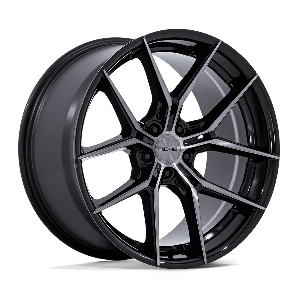 Niche 1PC NC279 PRODIGY 5 22x9 ET15 5x115 Gloss Black Dark Tinted Clear