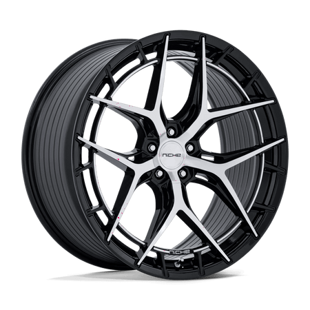 Niche 1PC NC286 RIVIERA 20x9 ET27 5x120 Gloss Black w/ Machined Face