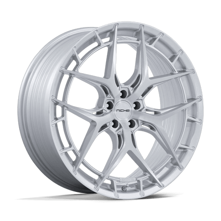 Niche 1PC NC286 RIVIERA 20x9.5 ET35 5x114.3 Gloss Silver w/ Brushed Face