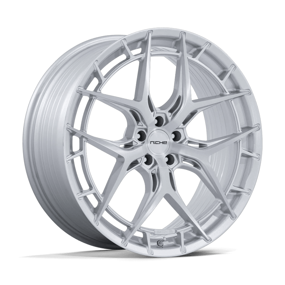 Niche 1PC NC286 RIVIERA 20x11 ET50 5x114.3 Gloss Silver w/ Brushed Face