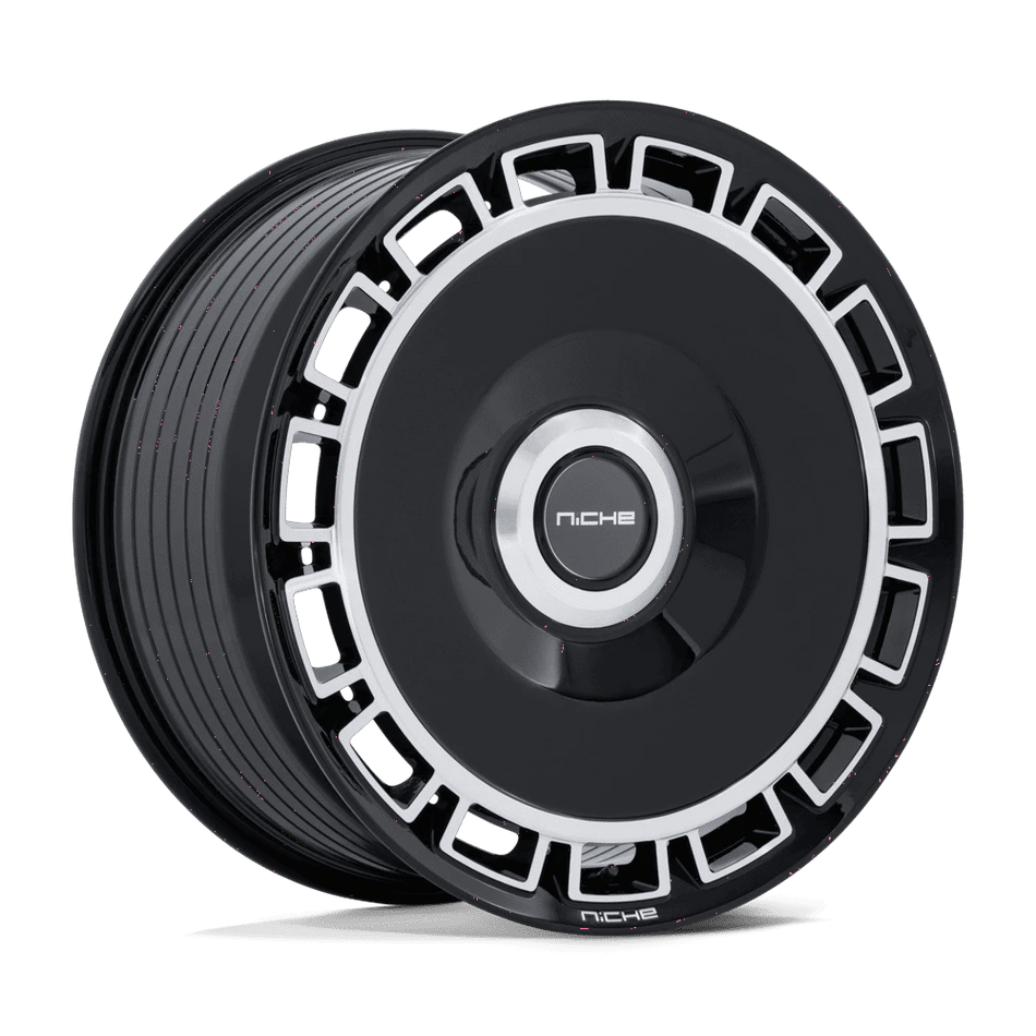 Niche 1PC NC287 VENICE 24x10 ET35 5x112/120 Gloss Black w/ Machined Face