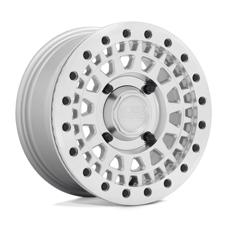 Black Rhino Hard Alloys - UTV PARKER UTV BEADLOCK 14x7 ET36 4x110 Silver w/ Mirror Cut Face