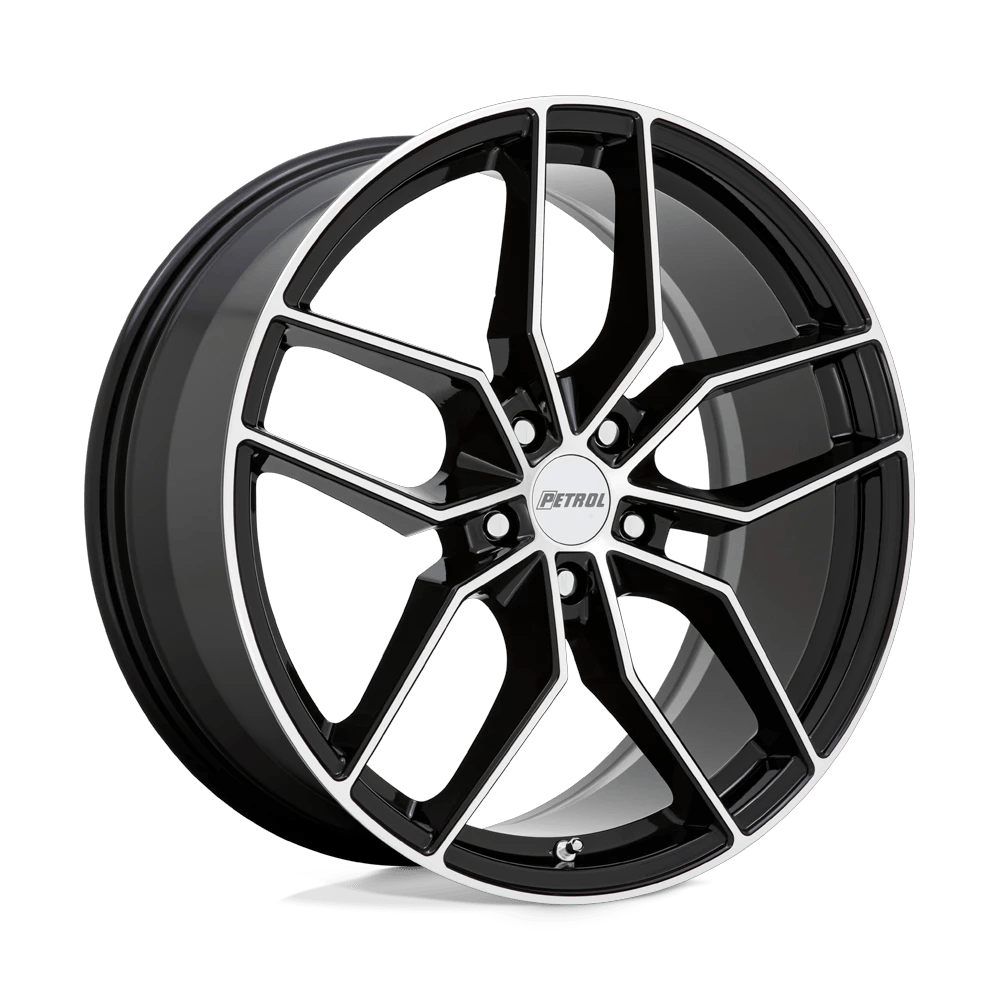 Petrol P5C 17x8 ET40 5x107.9 Gloss Black w/ Machined Cut Face
