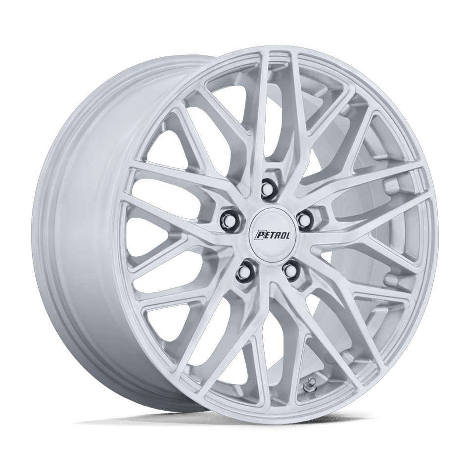 Petrol PE004 P3E 18x8 ET40 5x115 Machined w/ Brushed Gloss Silver
