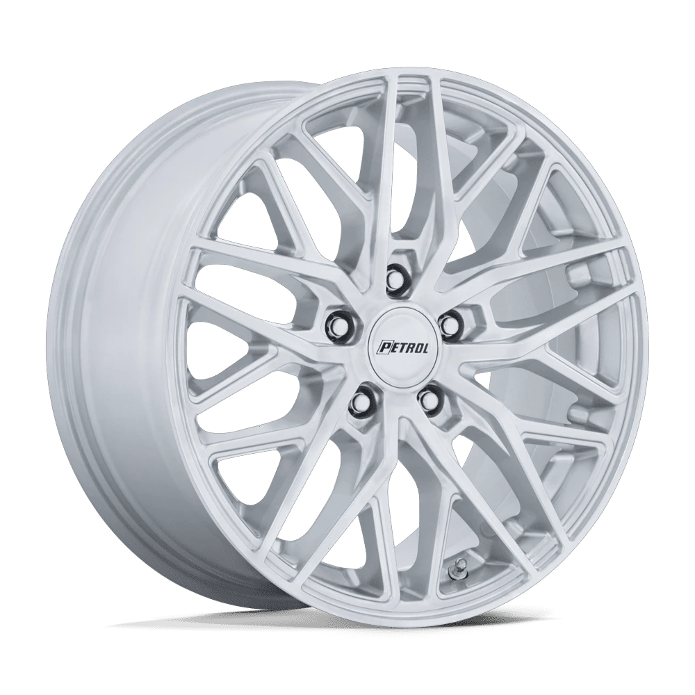 Petrol PE004 P3E 18x8 ET40 5x114.3 Machined w/ Brushed Gloss Silver