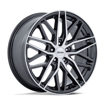 Petrol PE004 P3E 19x8.5 ET40 5x114.3 Gloss Gunmetal w/ Brushed Machined Face