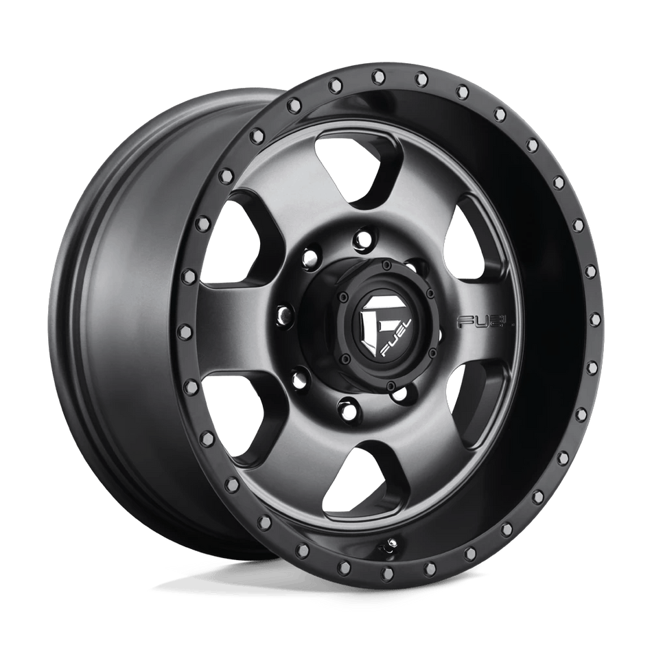 Fuel 1PC D619 PODIUM 18x9 ET1 8x165.1 Matte Gunmetal Black Bead Ring