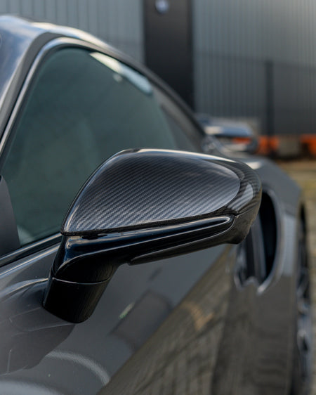 PORSCHE 911 992 CARBON FIBRE MIRRORS - (RHD ONLY)-Accessories-CT CARBON-CT Carbon - High-quality carbon fiber and gloss black aerodynamic parts for premium sports and luxury vehicles.
