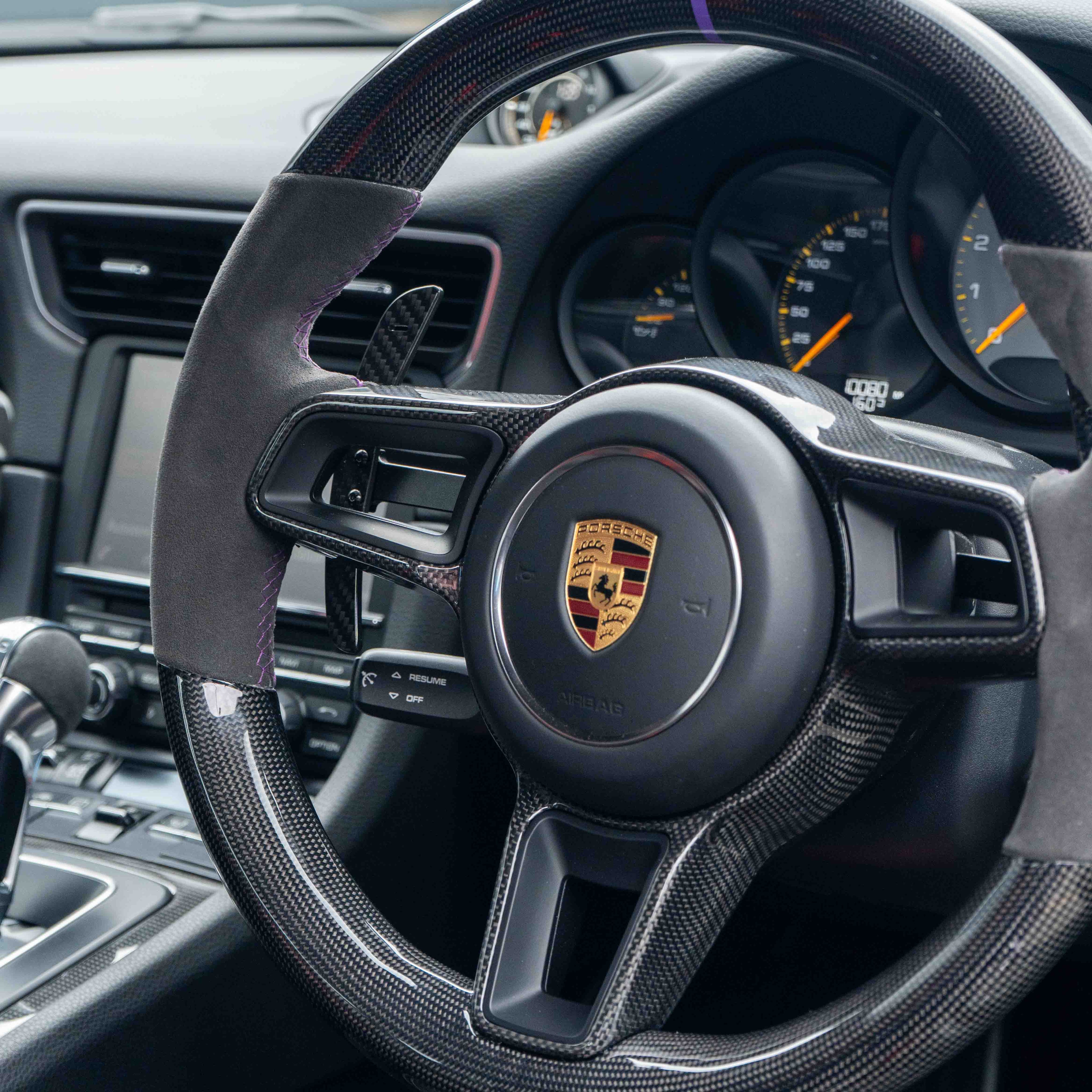PORSCHE 911/CAYMAN/BOXSTER/CAYENNE/MACAN 2013+ MAGNETIC CARBON FIBRE PADDLES-Accessories-CT CARBON-CT Carbon - High-quality carbon fiber and gloss black aerodynamic parts for premium sports and luxury vehicles.
